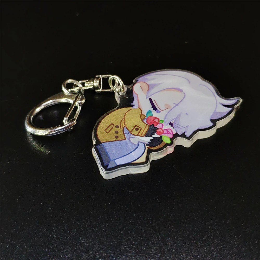 
CNC Cut Offset Printing Single or Two Side Print Eco-friendly Custom Cartoon Acrylic Keychain Character Keyholder Keyring Figure 
