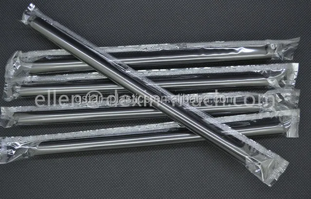 
Customized Size 12mm Wide Plastic Neon Soft Straight Drinking Straws for Bubble Tea and Drinks 