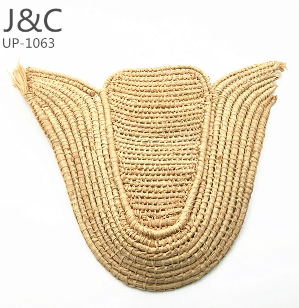 
2019 hot sale handmade weaven straw rafia sandals uppers 
