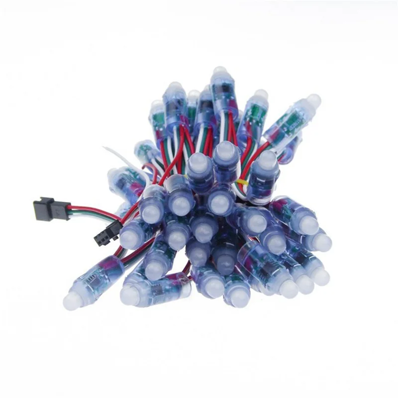 Digital LED Pixel Light 12mm WS2811 IC Full Color Pixel High LED Module Light DC 5V input IP68 waterproof RGB color from factory