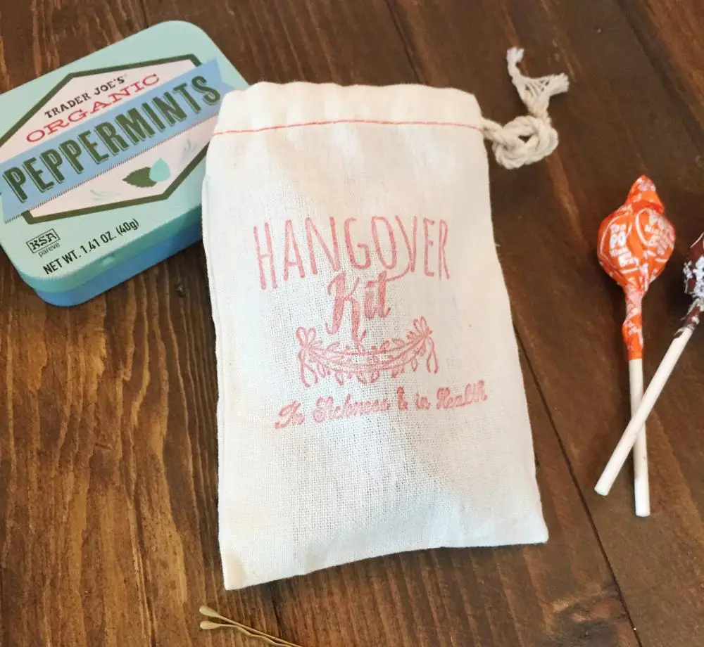 Drawstring Cotton Sachet Bag With Bead