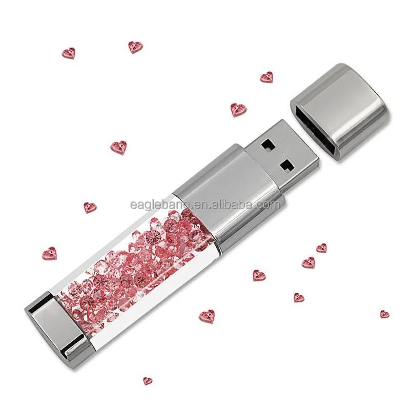 
rose gold crystal usb memory flash 2gb to 32gb from shenzhen ,chian 