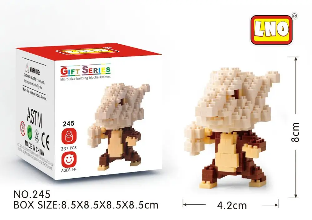LNO new mini technic brick toys Anime poke pet action figures plastic building blocks kids