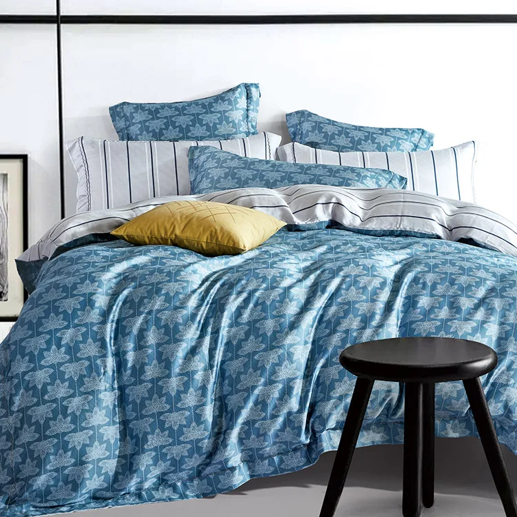 High Quality Hotel Tencel Lenzing Tencel Fabric 4 Pieces Duvet Cover Set