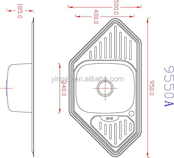 Fantasy design concrete stainless steel kitchen sink pakistan