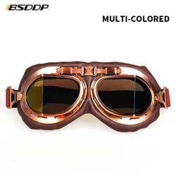 BSDDP Motorcycle Goggles Glasses Vintage Motorbike Classic Goggles Retro For Harley Protection Eyewear UV Protection