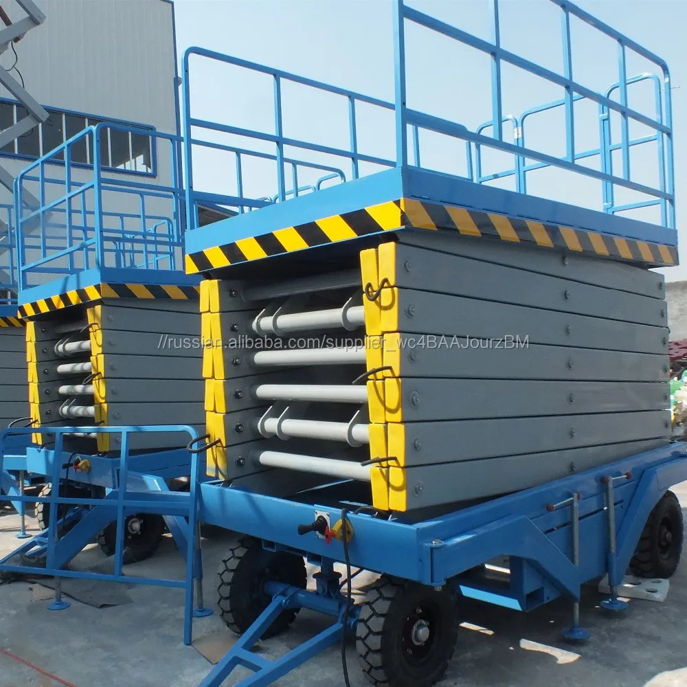 Mini manual movable scissor elevator/4m scisoor elevator