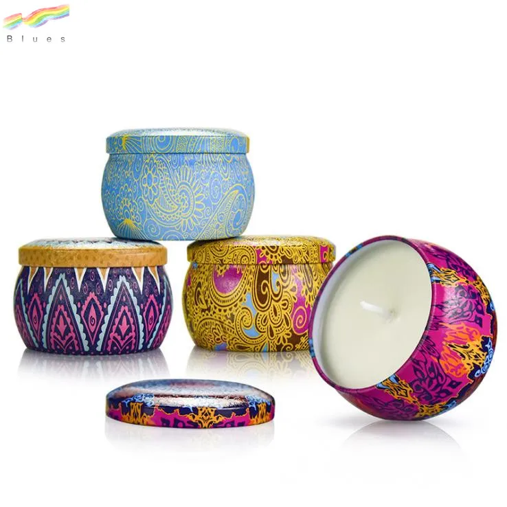 High Quality Smoke Free Natural Soy Wax Luxury Gift Box Scented Candle Set of 4 Help Fall Asleep