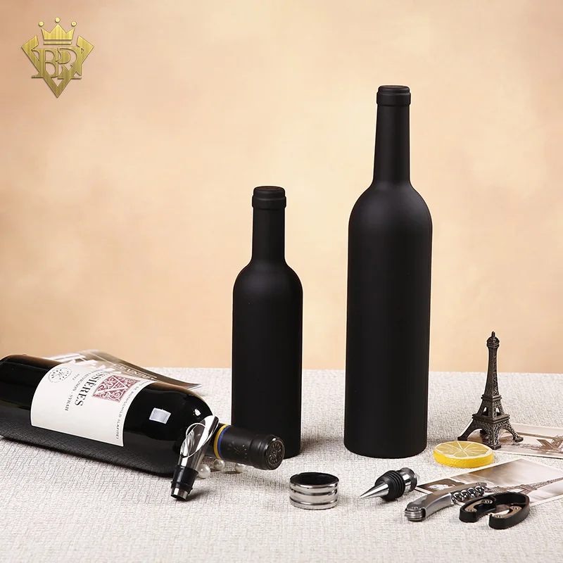 Perfect Gifts 3pcs Bottle Shape Case 3 Pieces Wine Bottle Accessory Kit