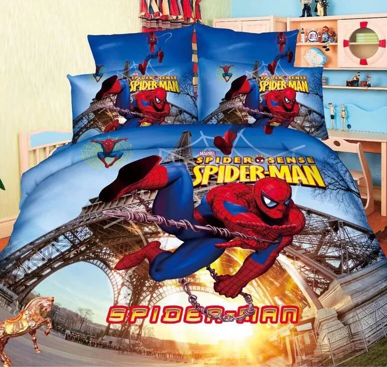 
Cartoon Single Size Luxury 3pc Duvet Cover , Microfiber Comforter 3D kids character bedding. 