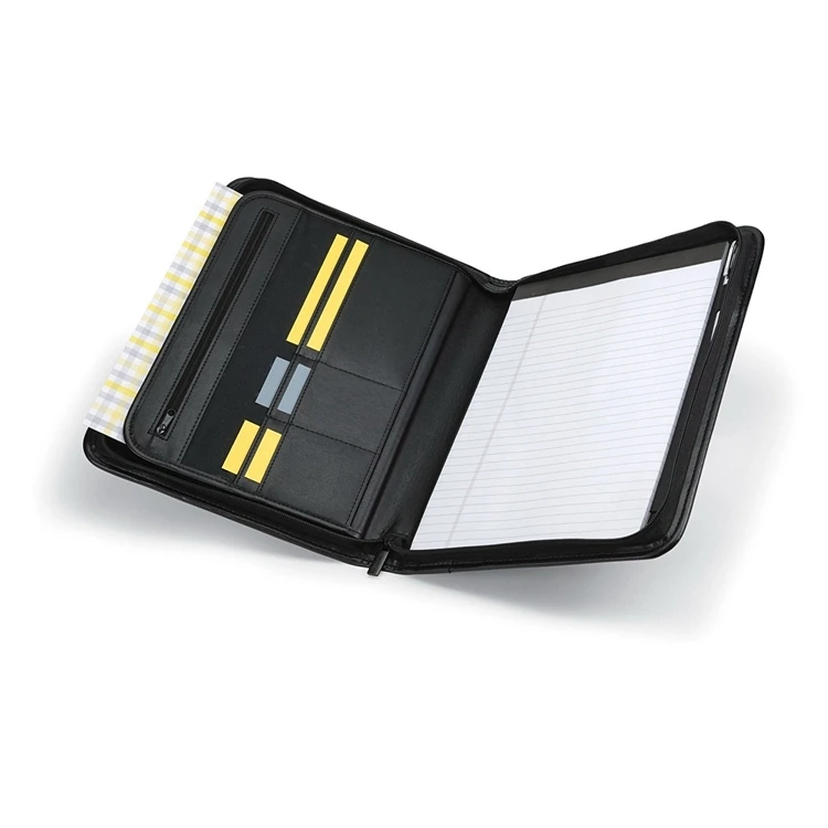 Black Classic PU Leather Menu Folder with Document Holder