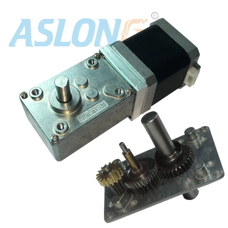 A5840-42BY Worm Stepper  Gear  Motor With 1.8 Degree 2phase 4wires stepping gear motor hubing gears reductor factory supply