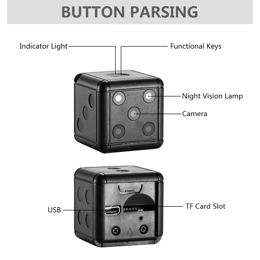 Sport DV DVR Video Camera 1080P Mini Dice Spy Camera Cheap Hidden Camera