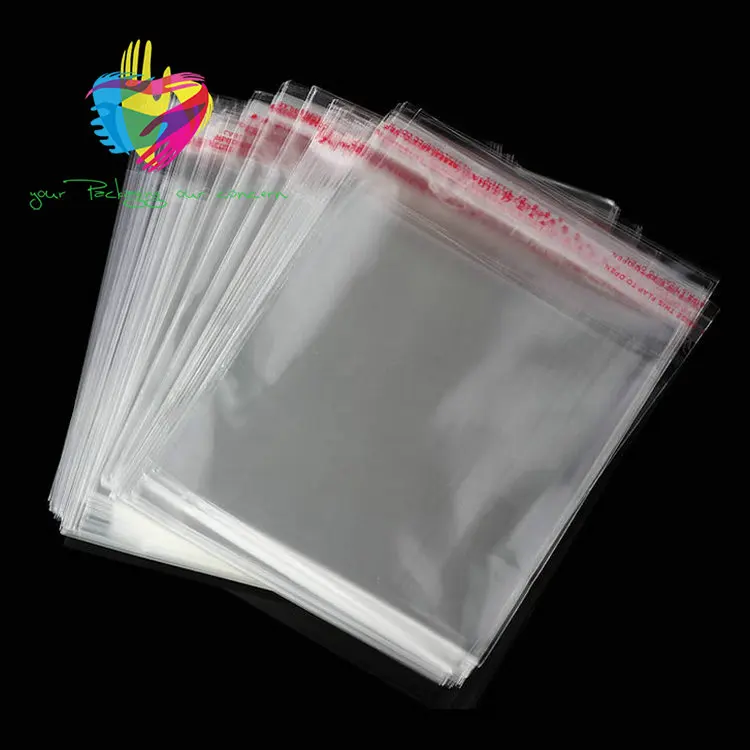 
Clear plastic self adhesive DVD packaging CD sleeves packing 