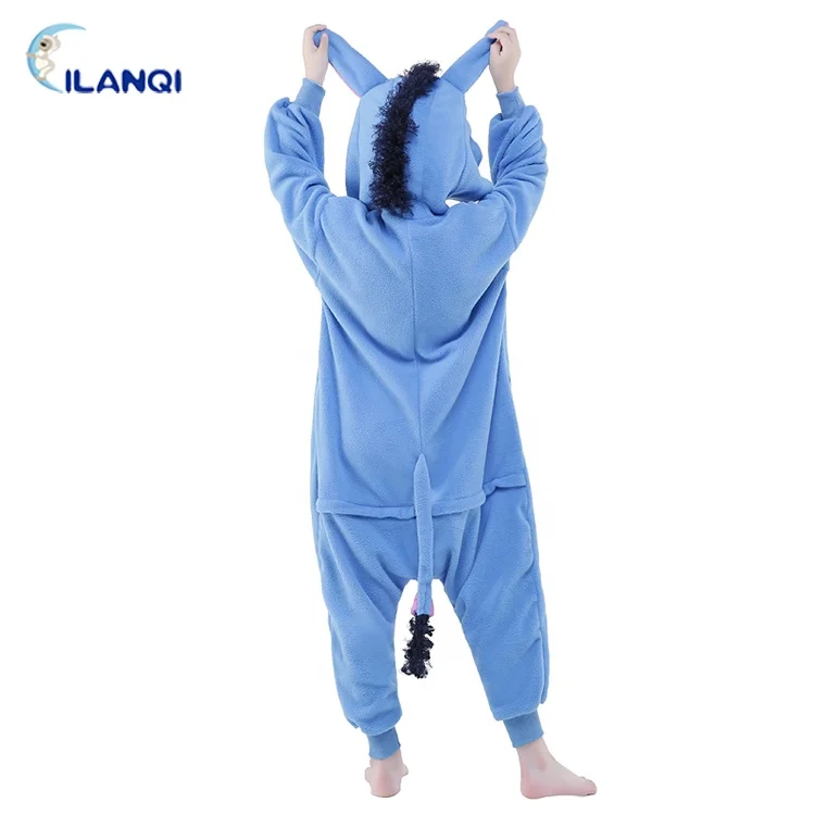 
Blue donkey onesie animal cosplay costume pajamas for children 