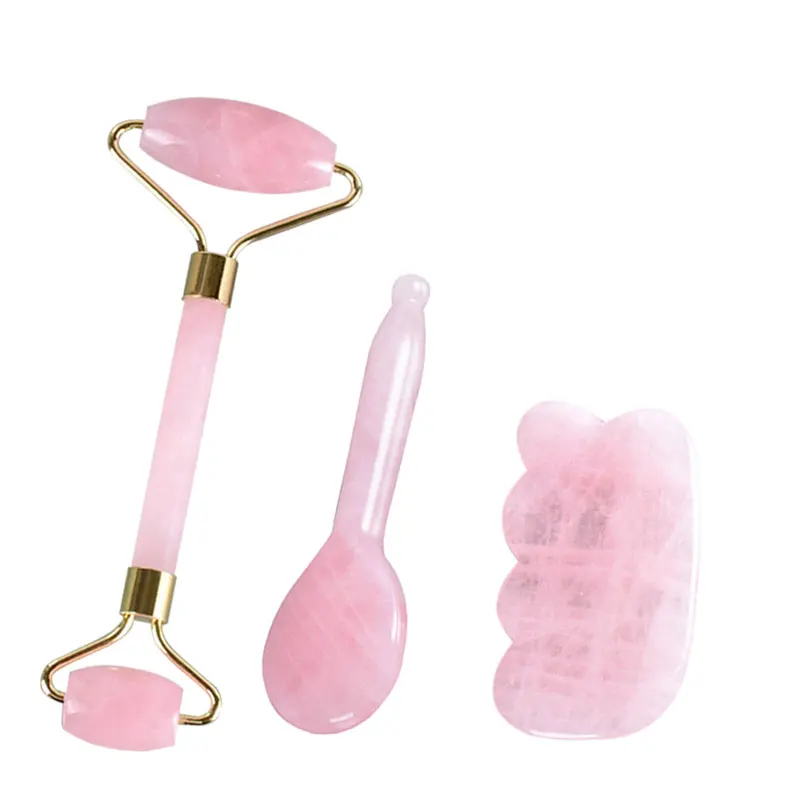 Amazon hot jade stone gua sha board guasha and jade roller set