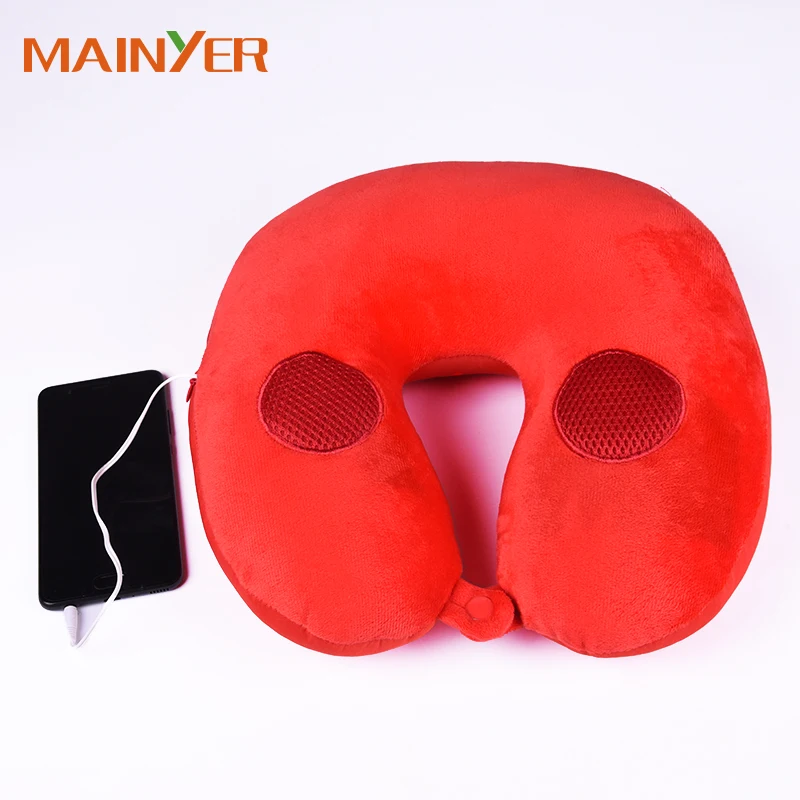 
Travel U Shape Neck Speaker Pillow MP3 Musical Microbeads Pillow 