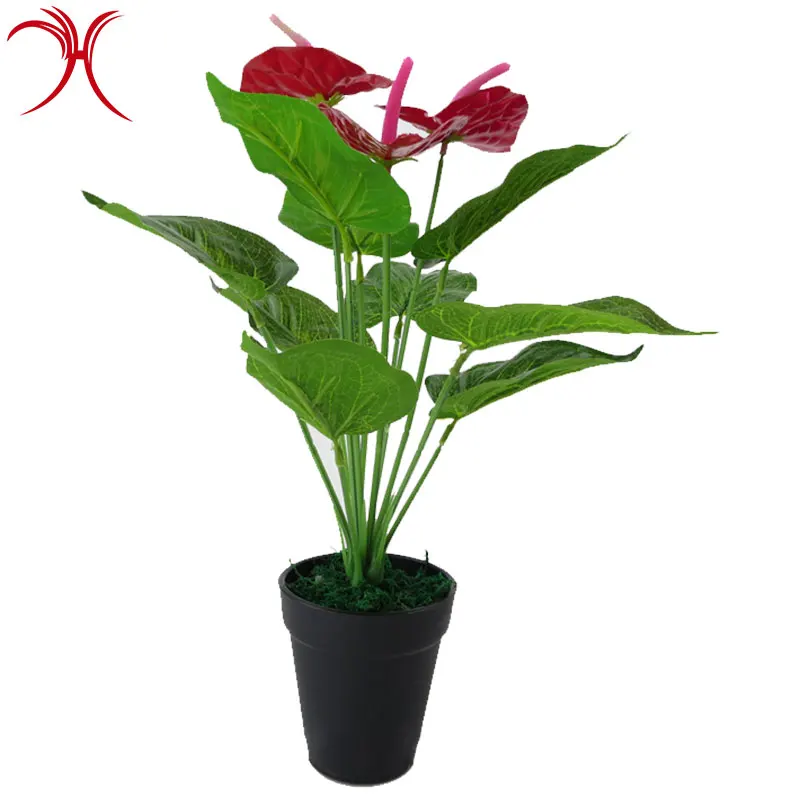 Factory supply for Artificial Flower Wholesale Anthurium in Bangkok Cheap flowers Home Decoration Flowers