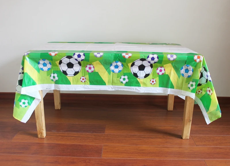 Plastic Table Cloth Football Soccer Table Cover Tablecloth Waterproof For World Cup Party Decorations 180*108cm