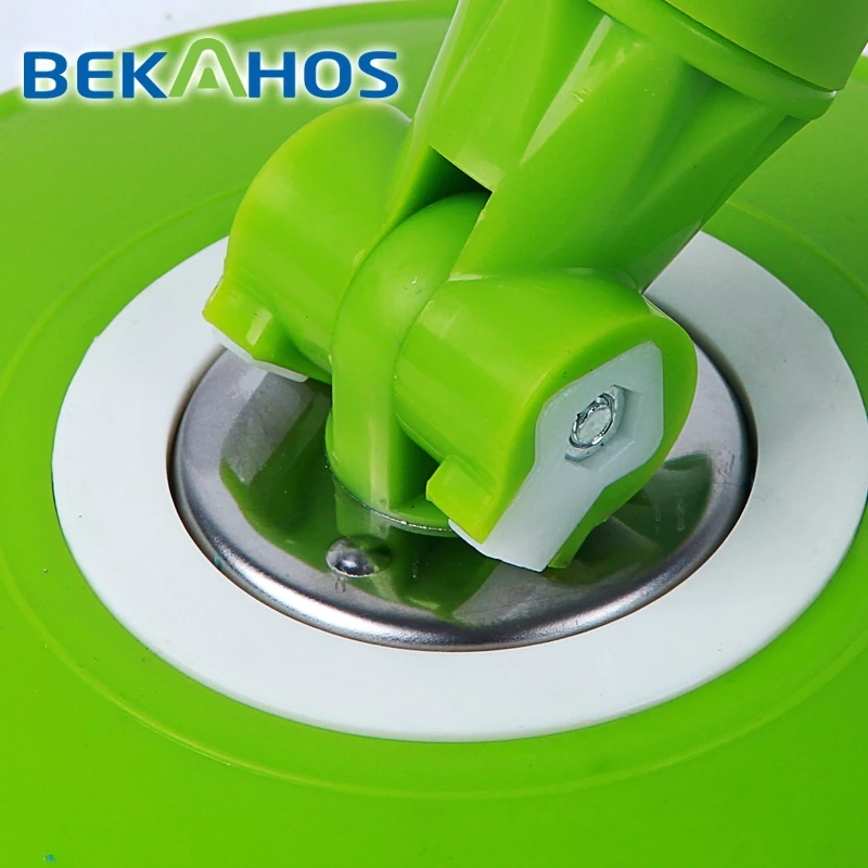 Bekahos 360 Rotating Degree Spin Easy Life Mop Magic Mop Bucket With 2 High Density Microfiber Mop Refill