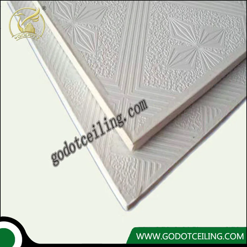 
Godot 2017 hot sale high quality pvc laminated gypsum ceiling tiles 