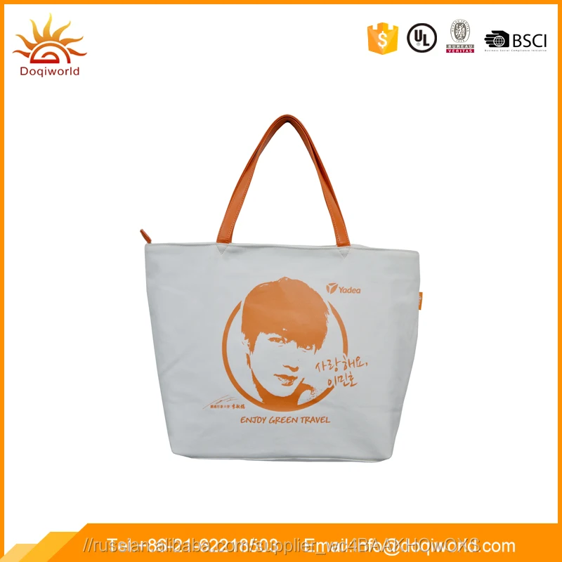 2016 новый дизайн модный хлопок холст сумка