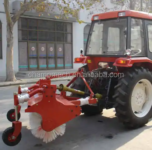 electric start tractor rear snow sweeper