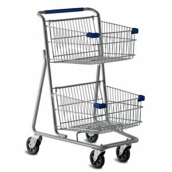 Hot-selling Two tier grocery shopping trolley