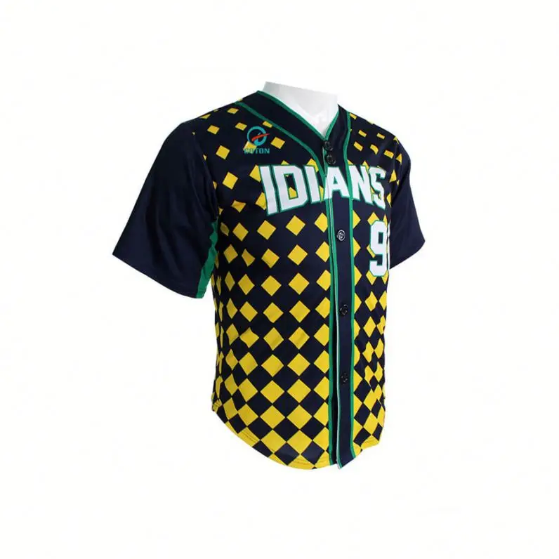 
100% polyester embroider custom promotional baseball jersey 