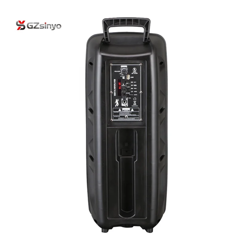 factory directly Private Mould Dual 8 inch portable audio player with colorful disco light wireless microphone trolley