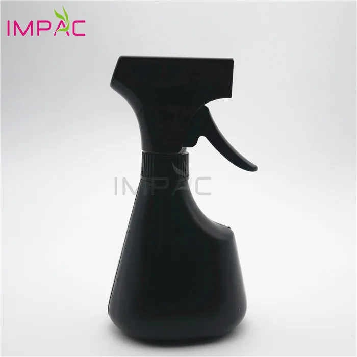 Empty liquid detergent 350ml Automatic black plastic spray bottle