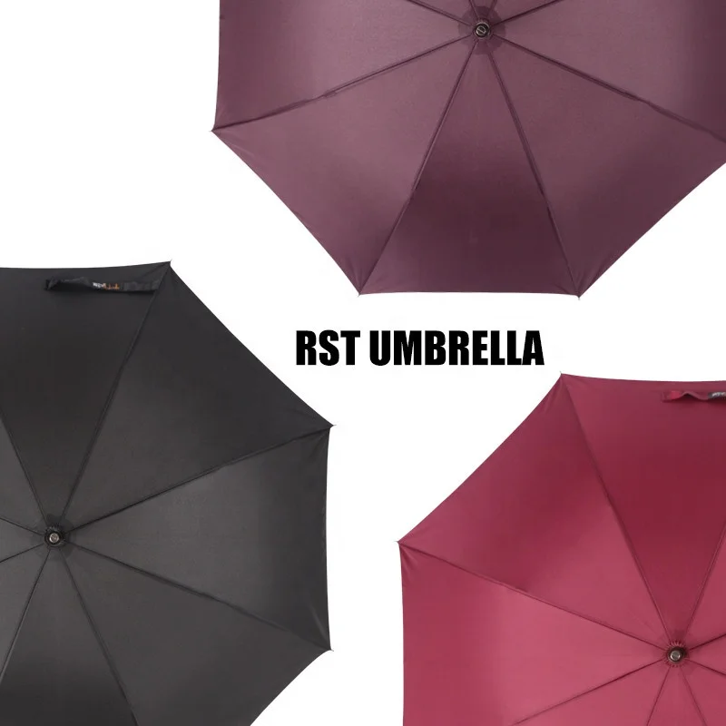 RST Wholesale Cheap Low Price Plain Color Custom Umbrella Straight Auto Open Umbrella