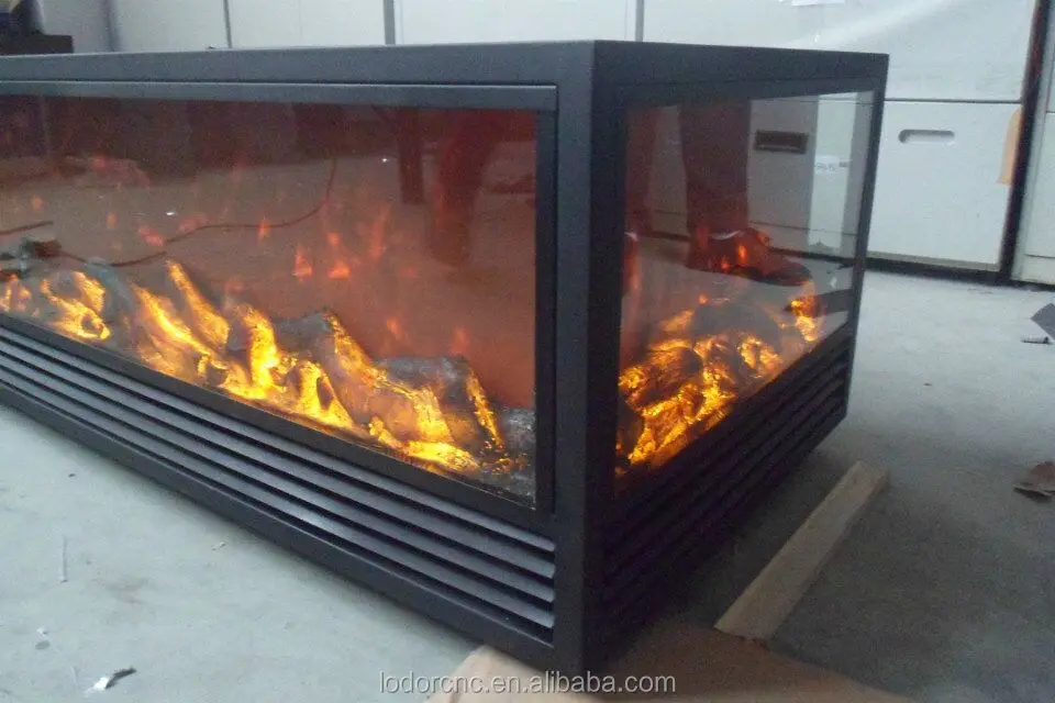 3 sided large electric fireplace with cheap price