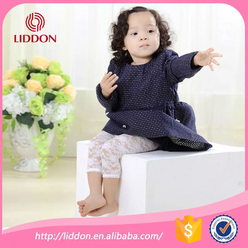 Hot sale knit candy color baby girls nylon lace tights