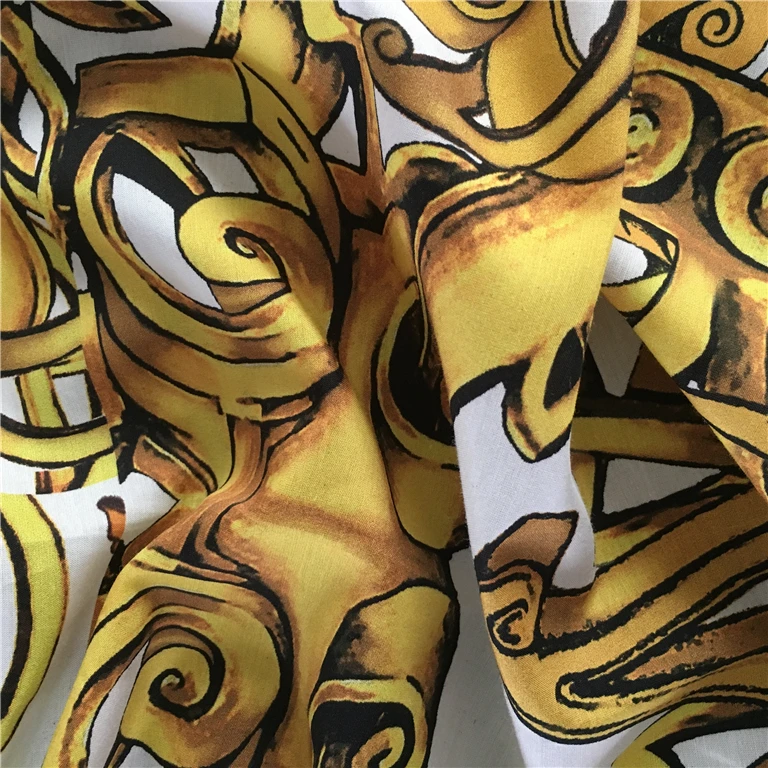 
High Quality Custom Digital Printing Cotton Lycra Fabric 