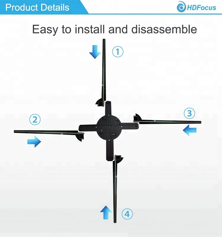  Китайский продукт настенный вентилятор 3D голографический проектор