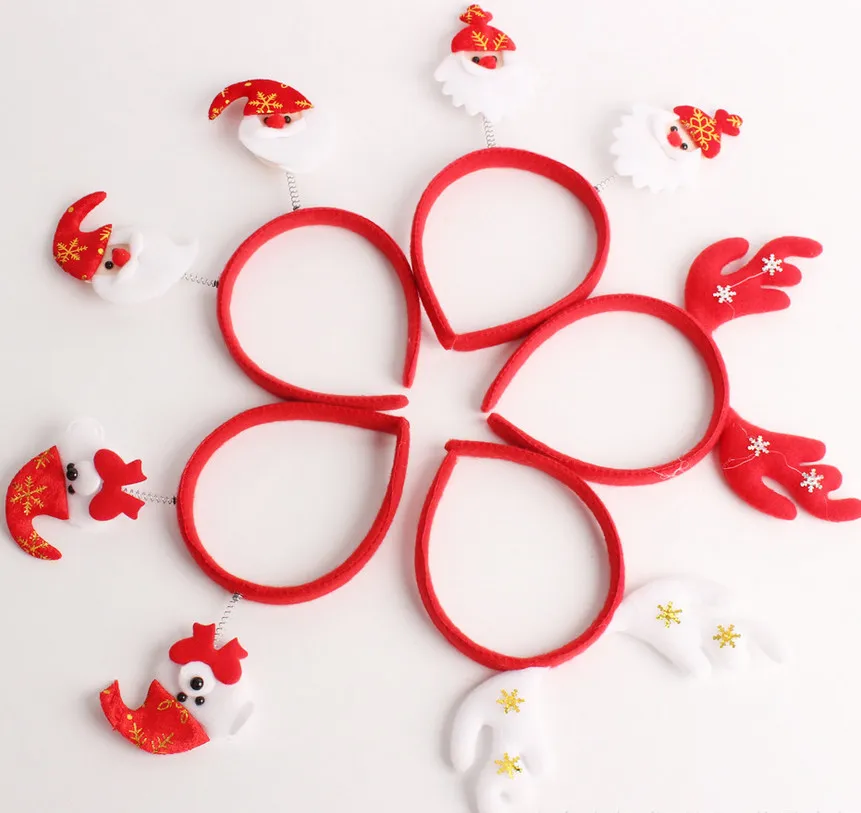 
Colorful Christmas Hair bands Fashion Festival decorative girls Headbands christmas hair band hoop girl 