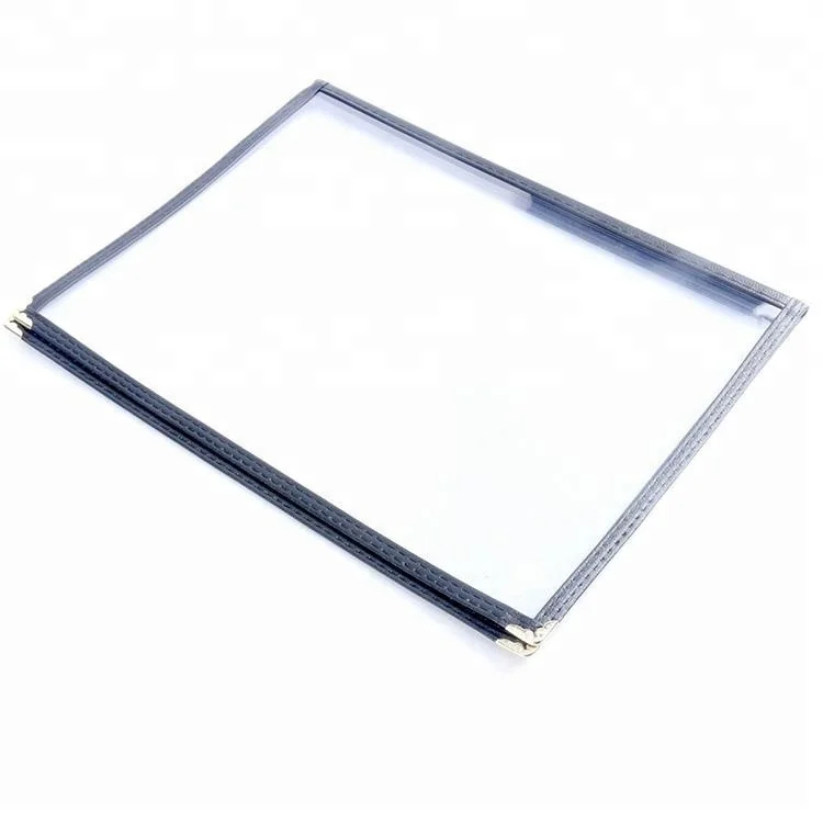 Fancy Customized Folding Clear PVC Menu Covers 2 Page 4 View