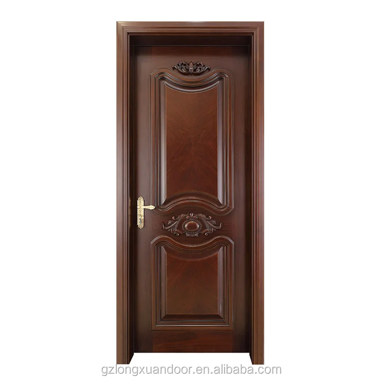 building materials doors for houses interiors European design interior carving flowers HDF wood panel doors for houses