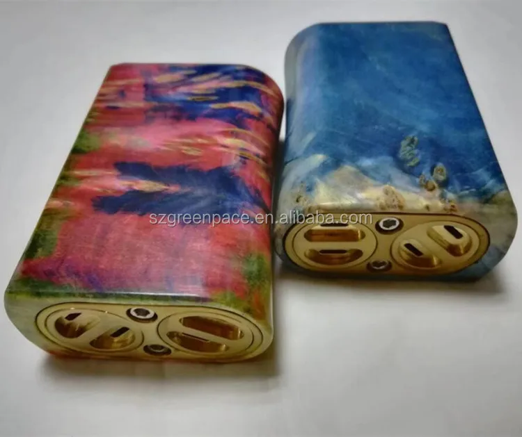 
China manufacturer Authentic Vape stabilized wood box mod parallel 18650 customize stab wood box mods 
