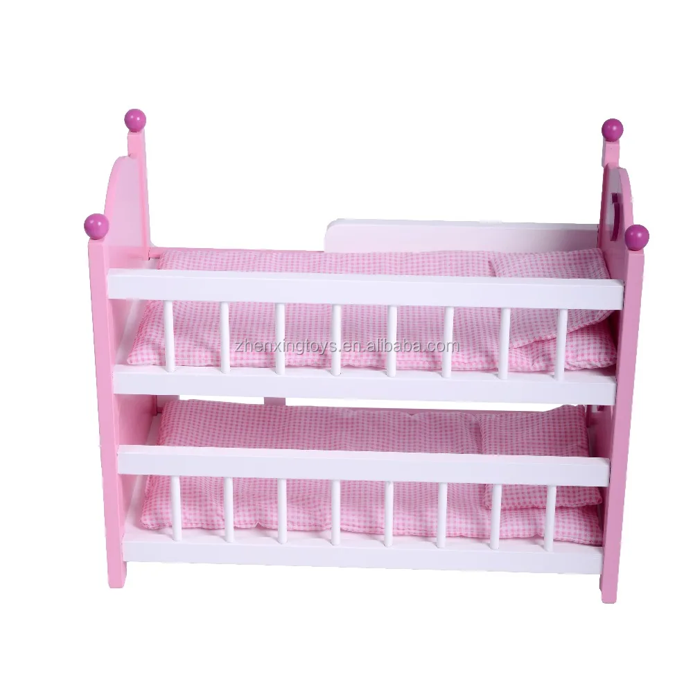 
Hot sales new design star wooden baby doll bed 