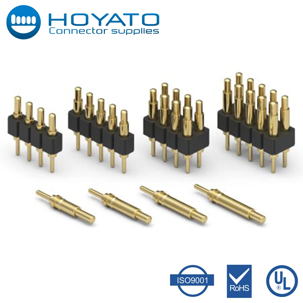 High quality SMT spring loaded 2.54mm pitch magnetic pogo pin battery connector