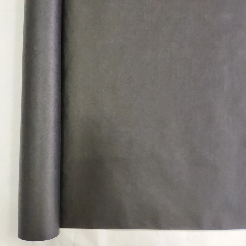 black 40gsm cheap high quality eco friendly wood pulp cotton rice tissue water resistant flower gift wrapping paper 60cm x 15m