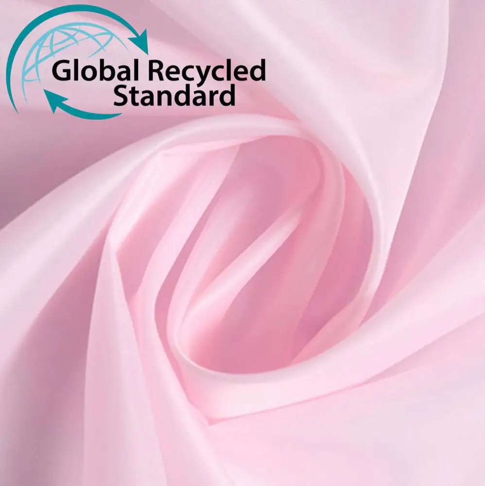 Shengze direct textiles factory 100% RPET fashion recycled Chiffon Fabric for garments