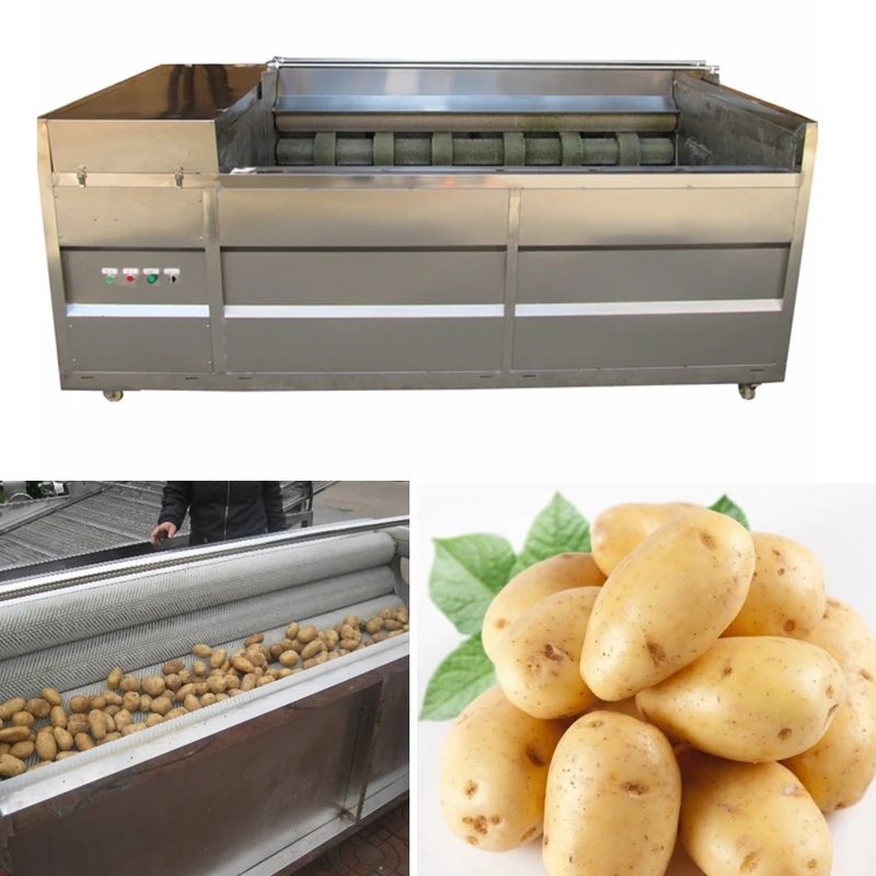 Convenient cassava washer and peeler fruit brush washing peeling machine fruit and vegetable brush washer