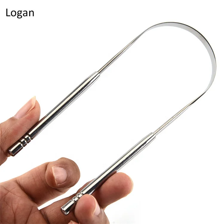 
Professional tongue scraper stainless China surgical tongue cleaner 