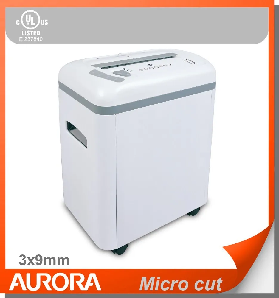 Aurora AS616MQ Plastic Paper Shredder, 6 sheet (A4) Micro cut 3x9mm,Light Duty Shredding machine for Home & Office
