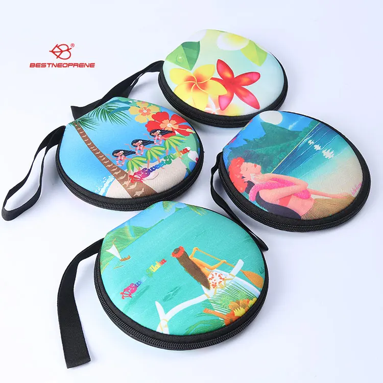 Sublimated design printed  neoprene CD sleeves,DVD sleeves