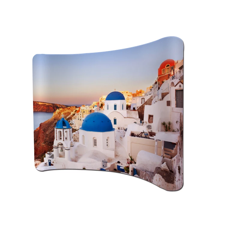 Tradeshow Display quick install Media Wall curved backdrop Banner Stand
