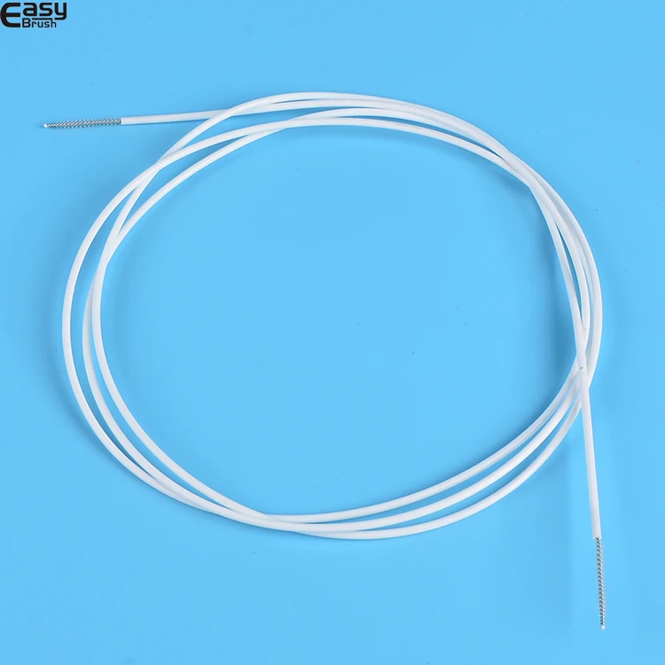 Flexible small round nylon endoscopy tube cleaning brush